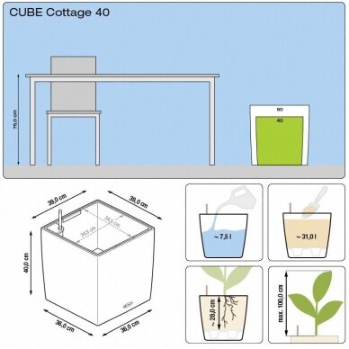 Vazonas Cube Cottage LECHUZA 6