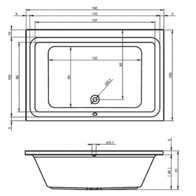 Akrilinė vonia Riho CASTELLO, 180 cm 1
