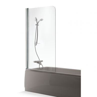 Vonios sienelė Brasta Glass Maja 70, 80, 90, 100 cm su skaidriu stiklu